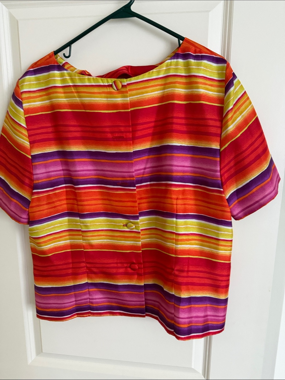 Striped Two-Piece Set in Red & Purple Like New